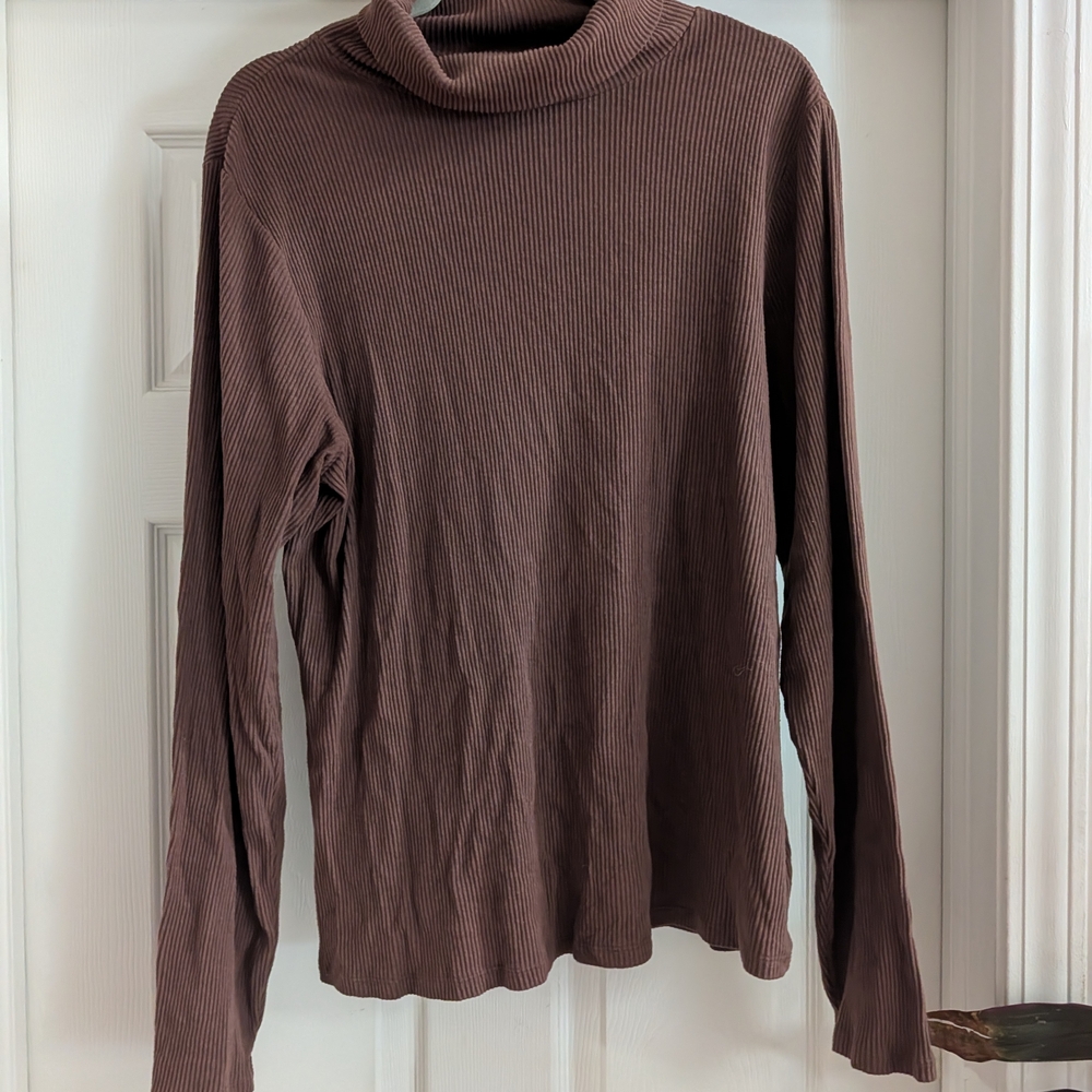 Old Navy Chocolate Ribbed Turtleneck Sweater